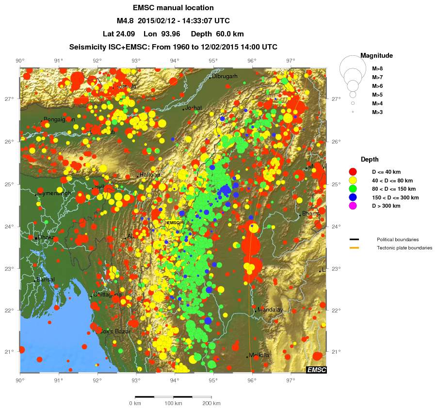 regional historical seismicity