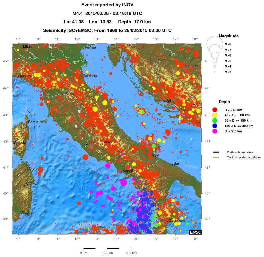 regional historical seismicity