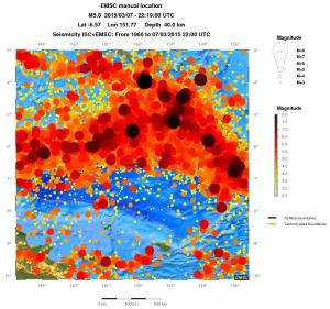 regional magnitude historical seismicity
