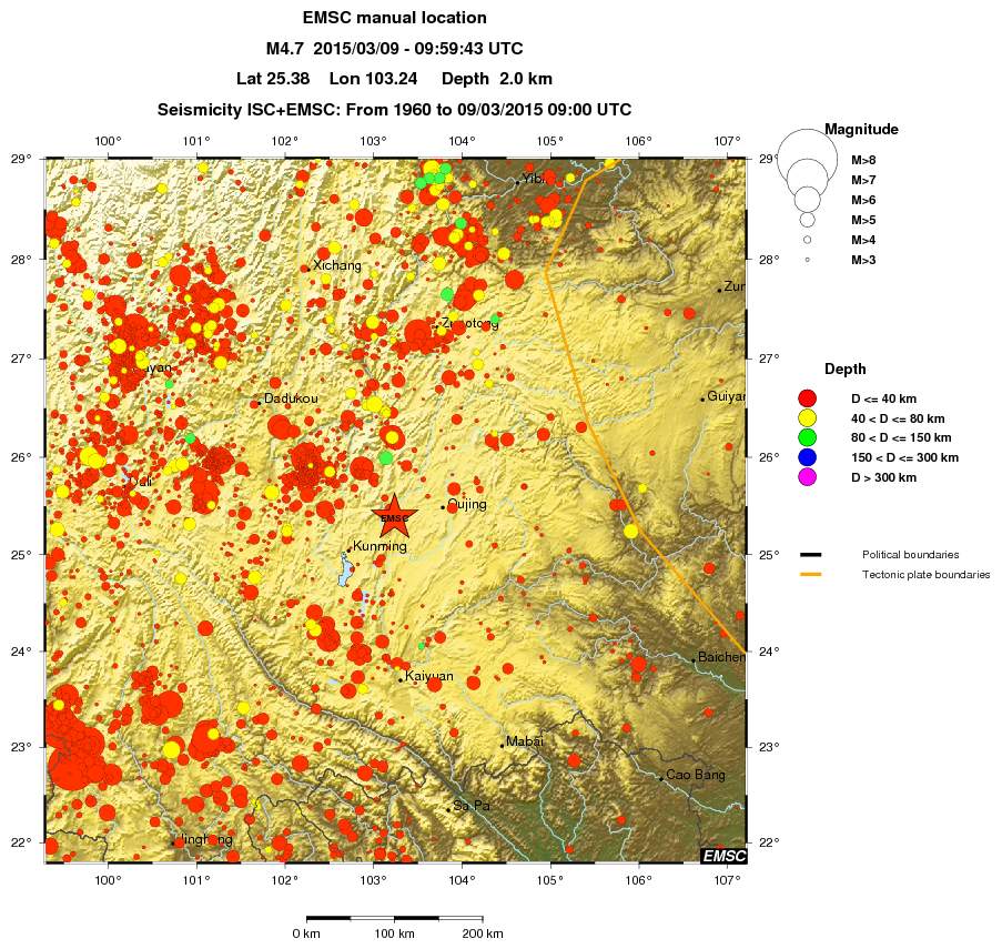regional historical seismicity