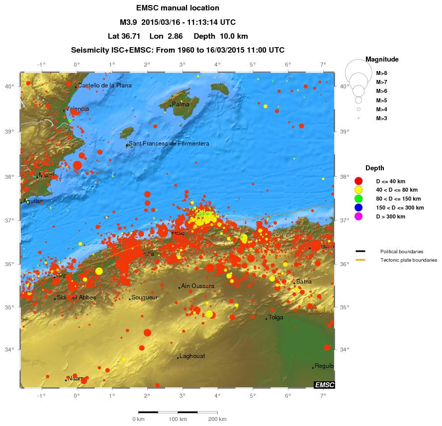 regional historical seismicity