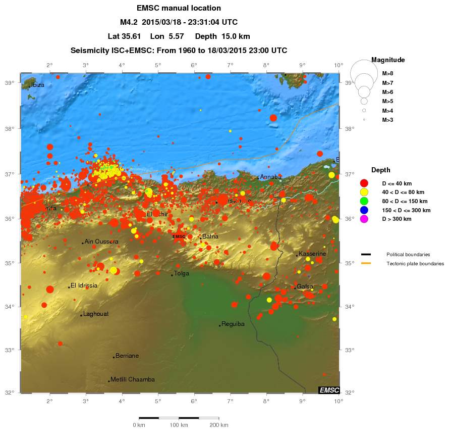 regional historical seismicity