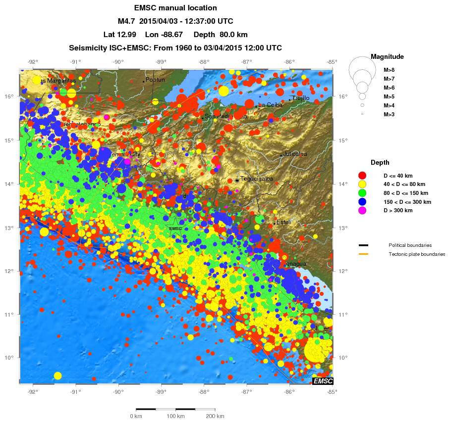 regional historical seismicity