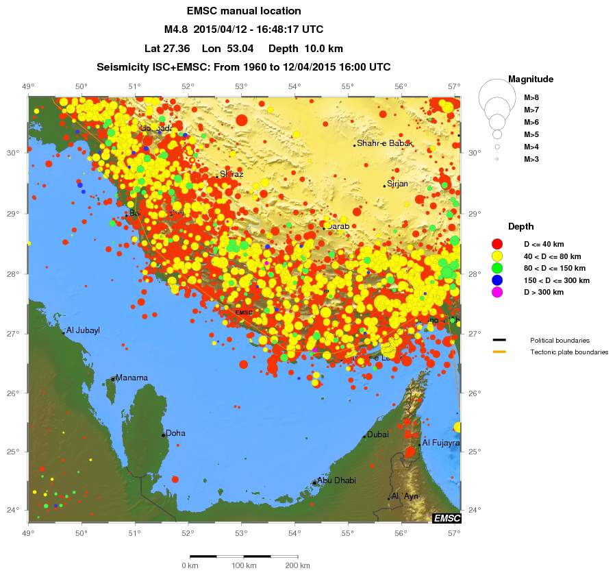 regional historical seismicity