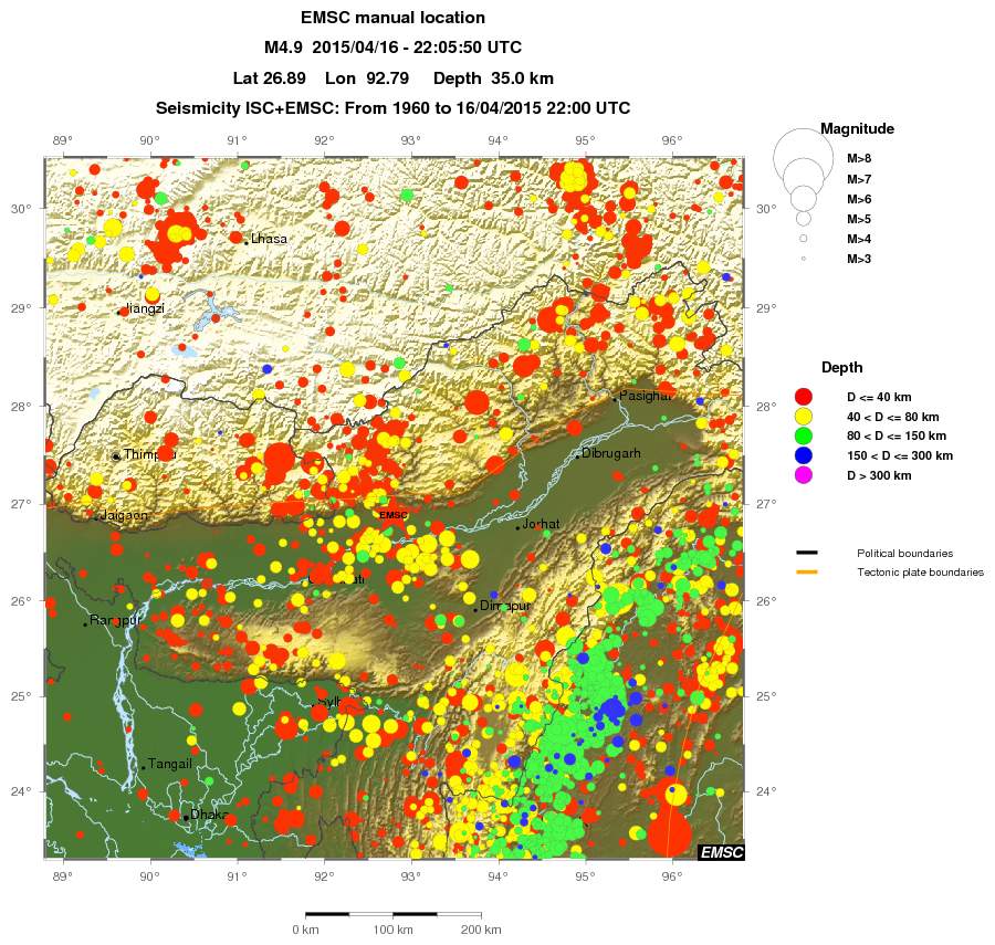 regional historical seismicity
