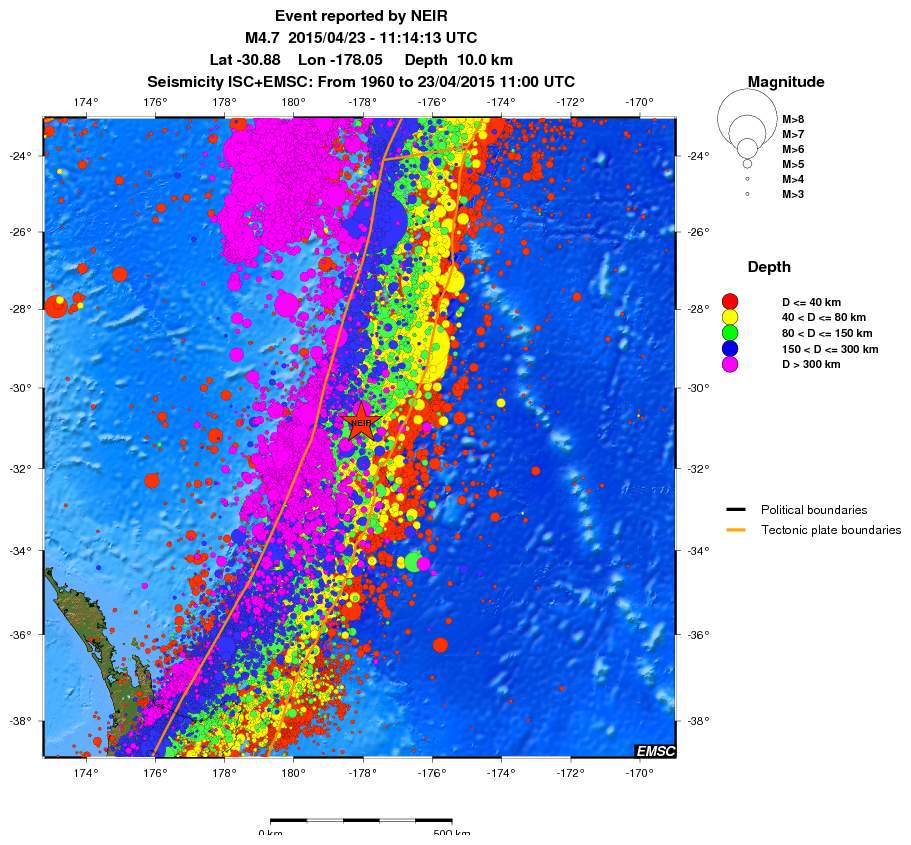 wide historical seismicity