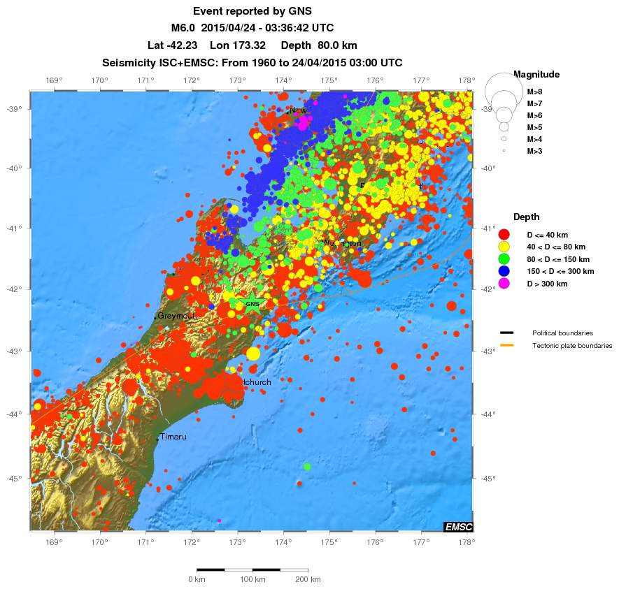 regional historical seismicity