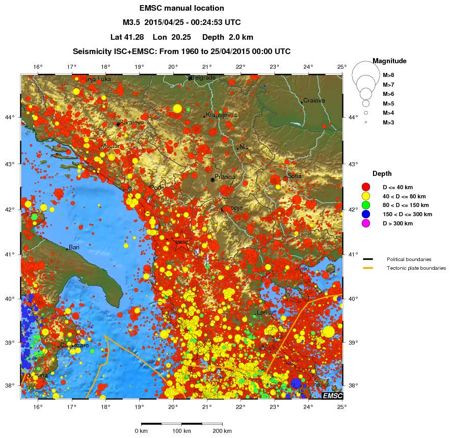 regional historical seismicity