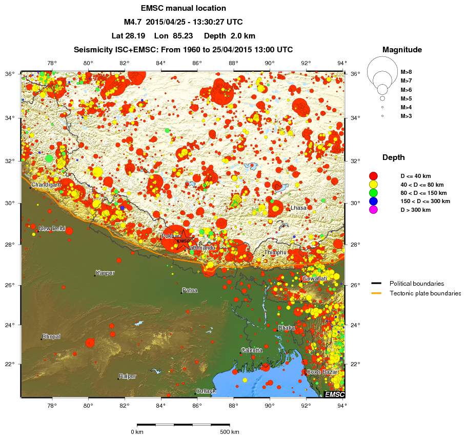 wide historical seismicity