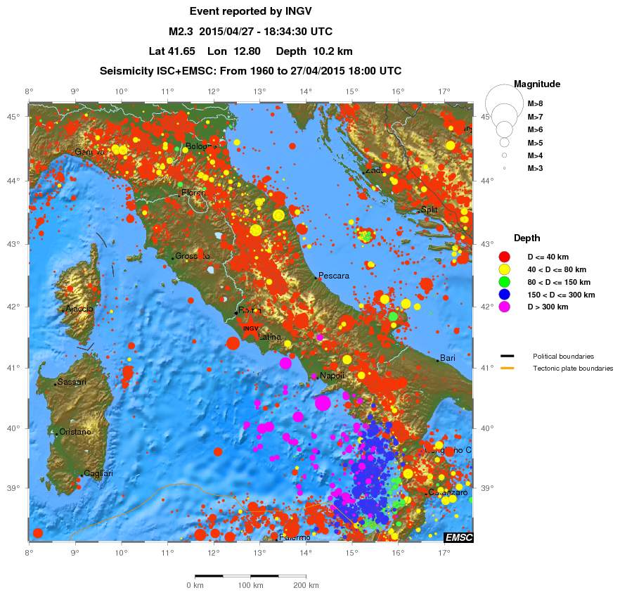 regional historical seismicity