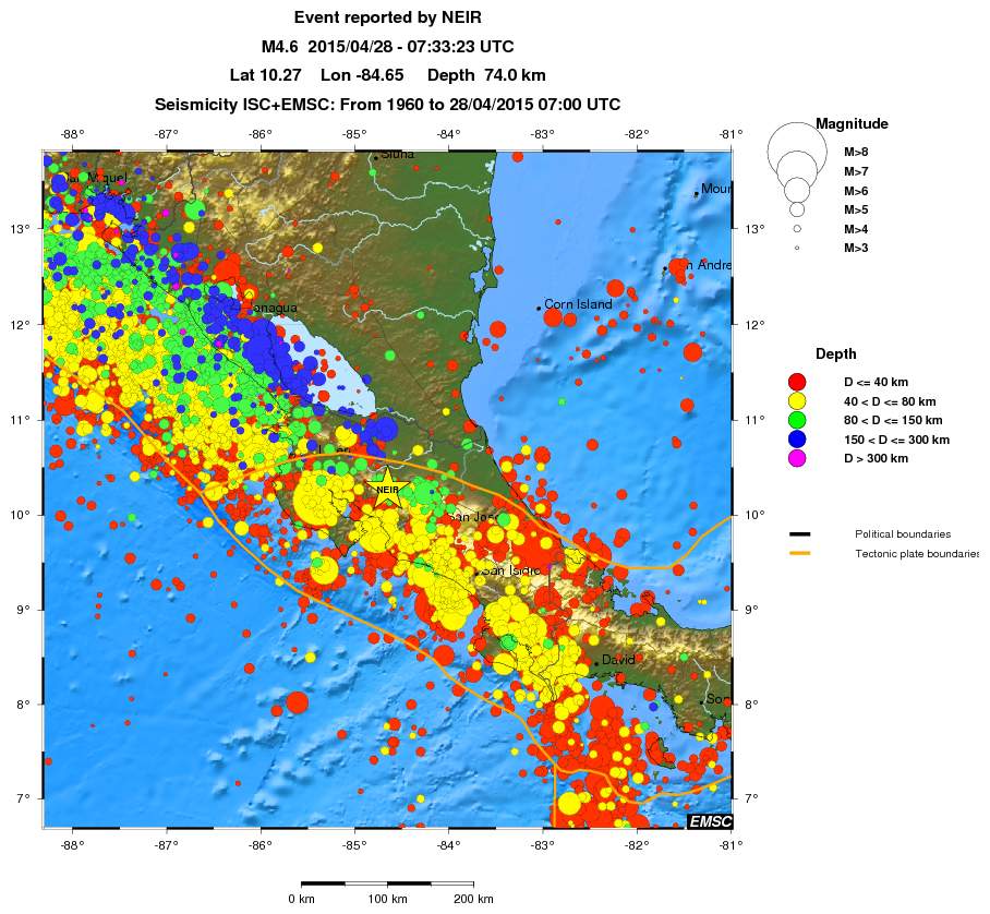 regional historical seismicity
