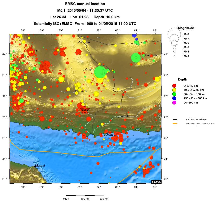 regional historical seismicity
