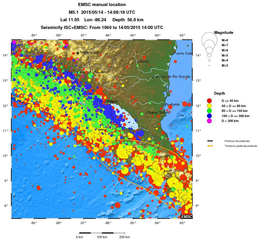 regional historical seismicity