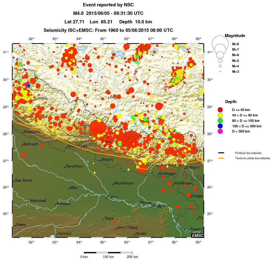 regional historical seismicity