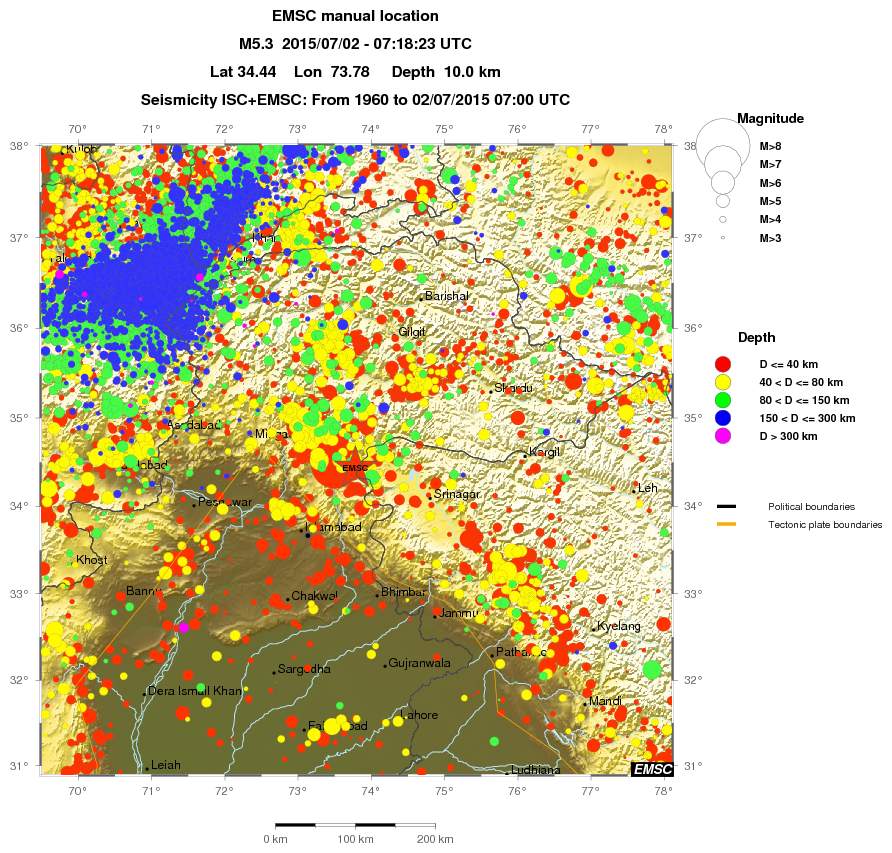 regional historical seismicity