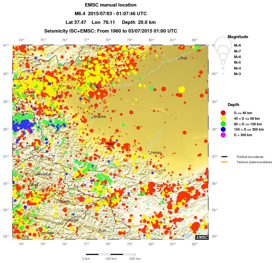 regional historical seismicity