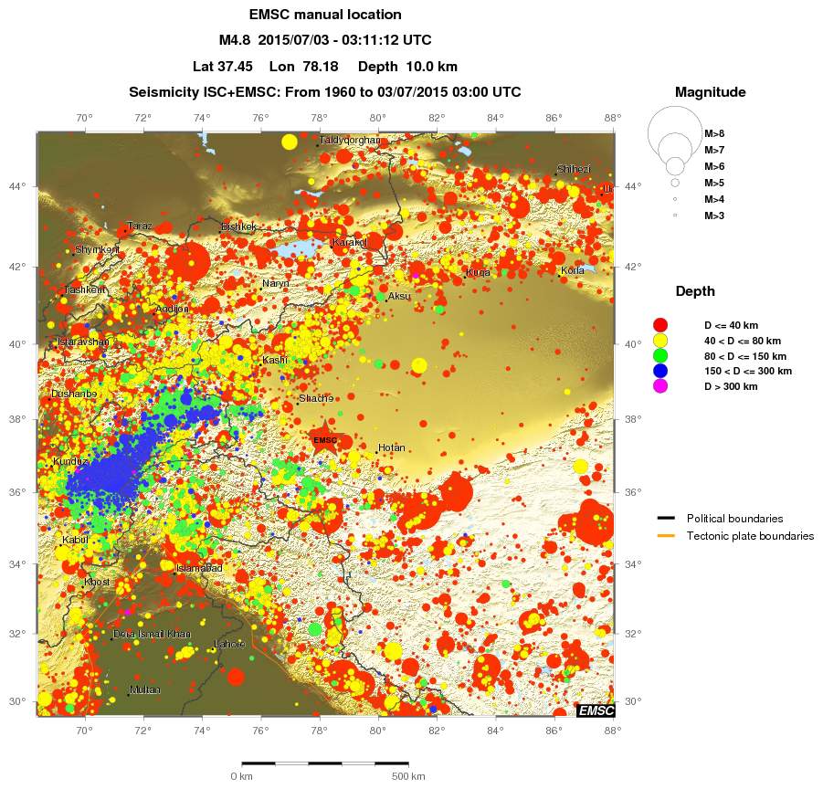 wide historical seismicity