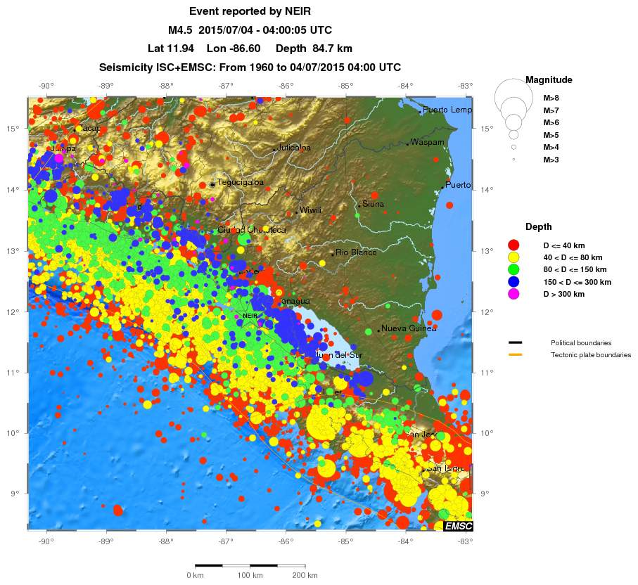 regional historical seismicity