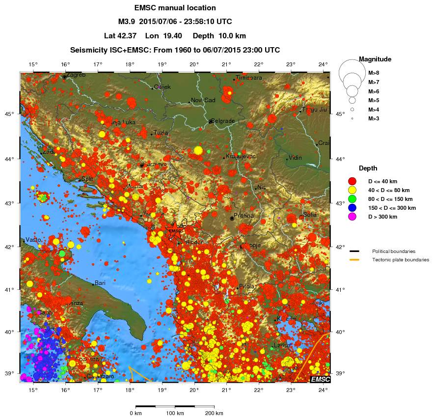 regional historical seismicity