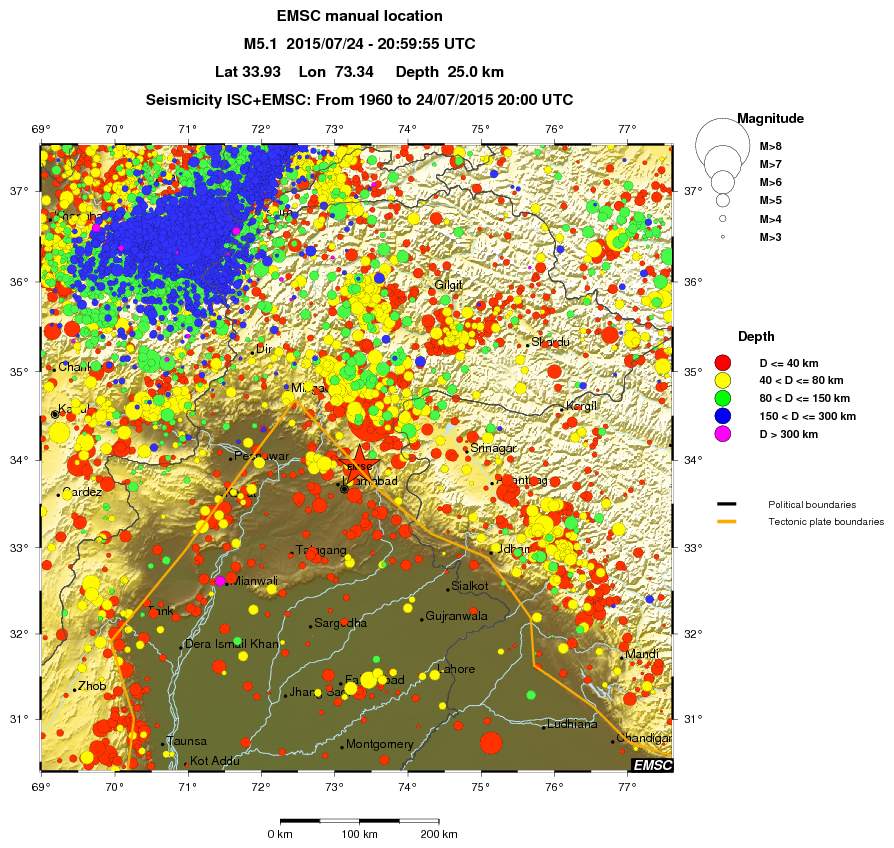 regional historical seismicity