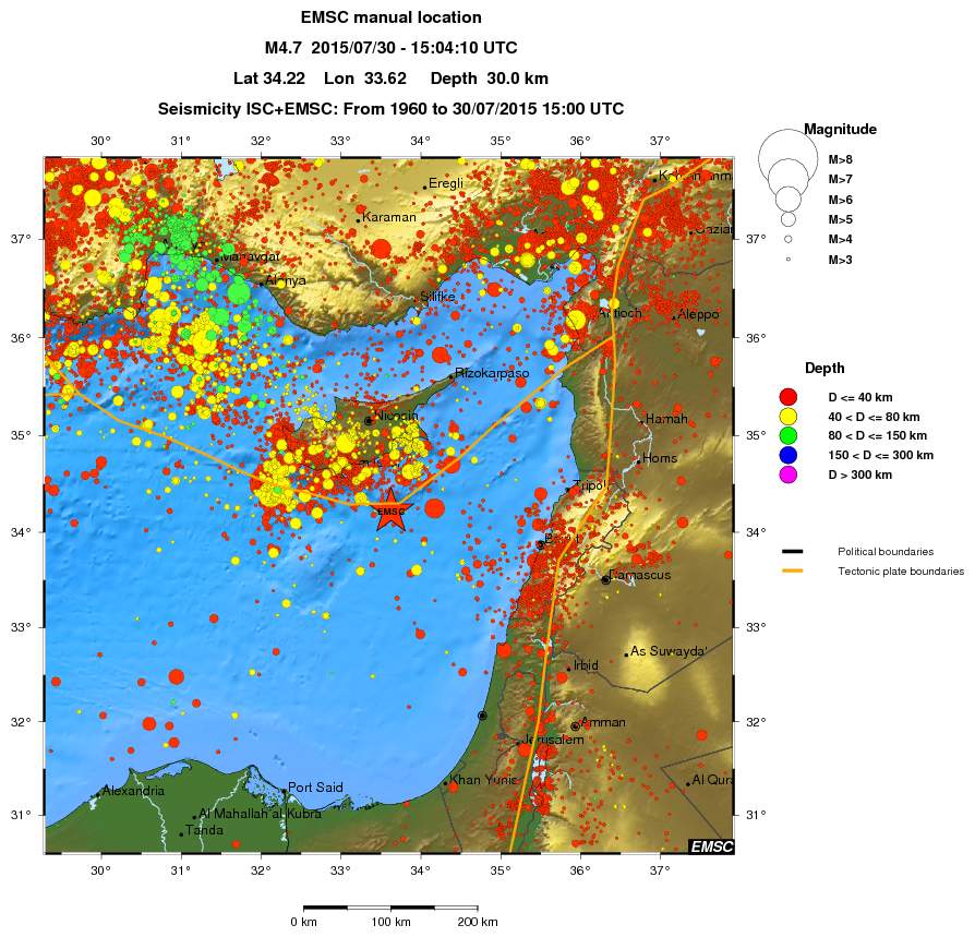 regional historical seismicity