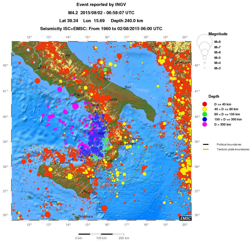 regional historical seismicity