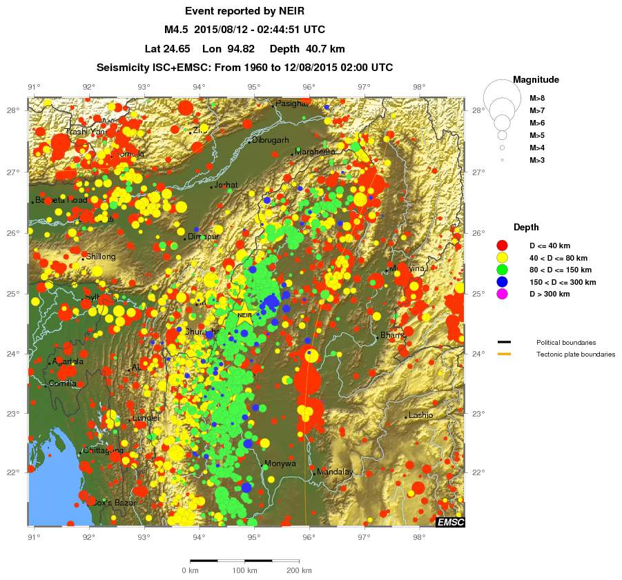 regional historical seismicity