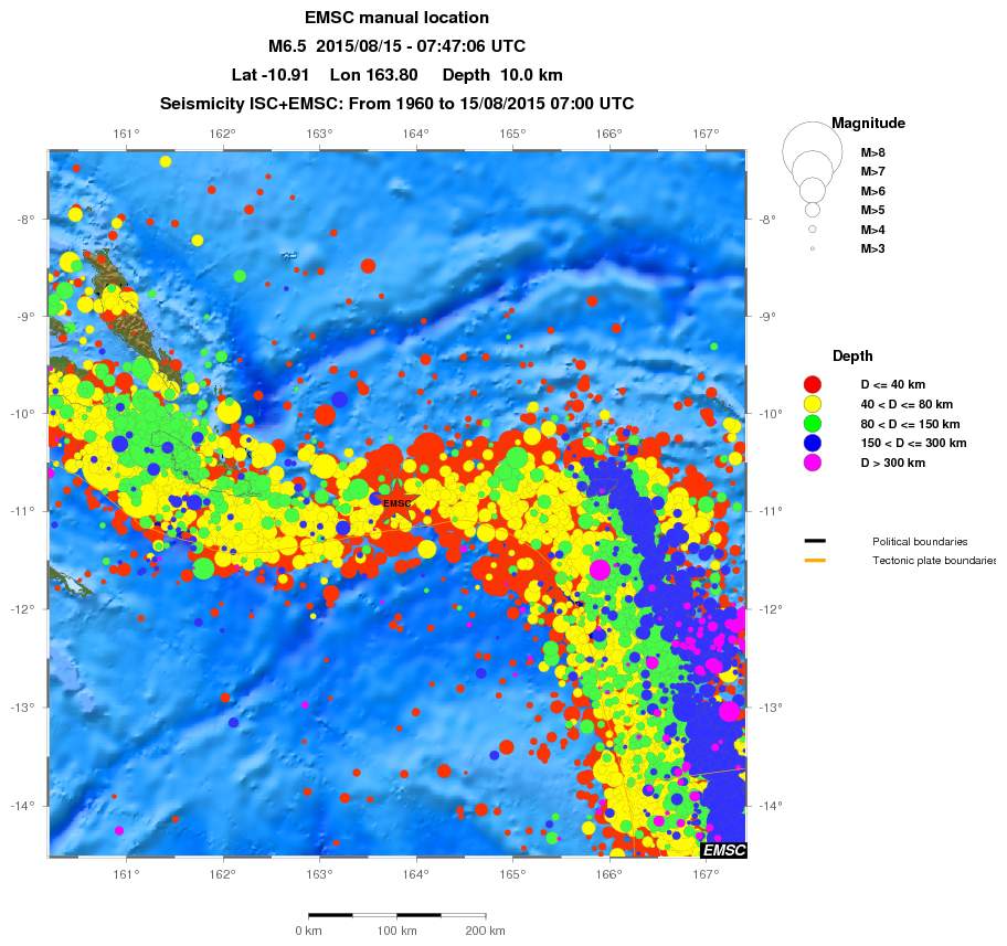 regional historical seismicity