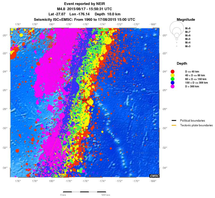 wide historical seismicity