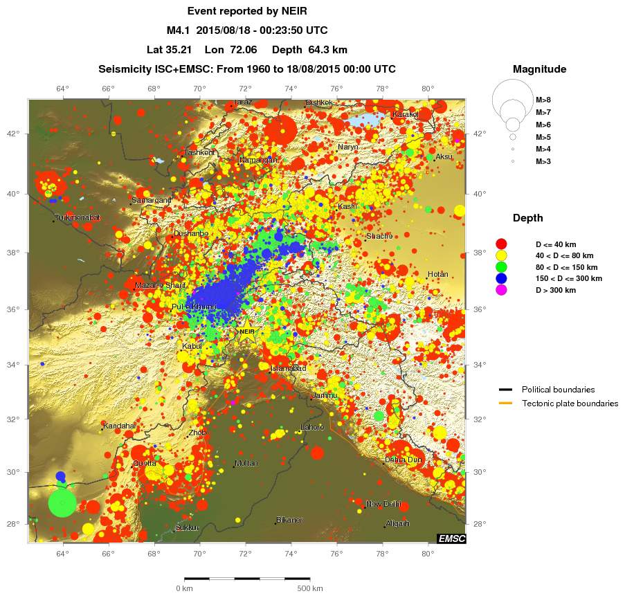 wide historical seismicity