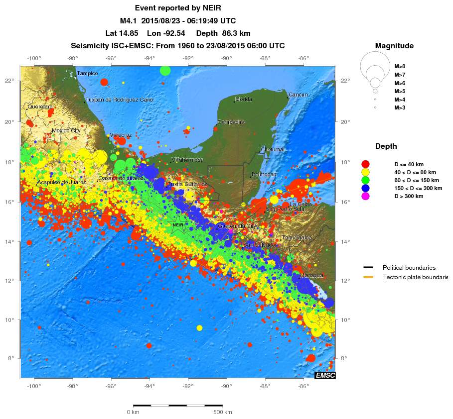 wide historical seismicity