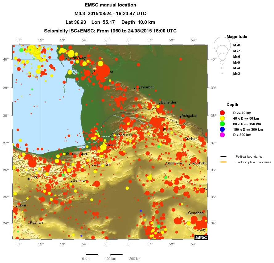 regional historical seismicity