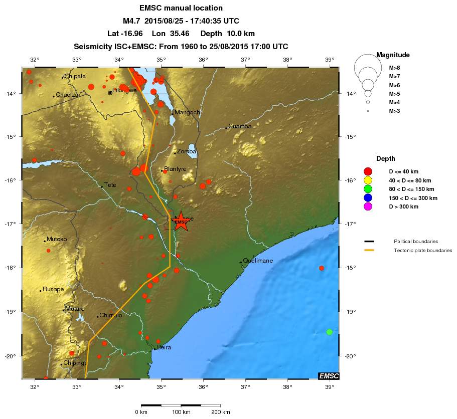 regional historical seismicity