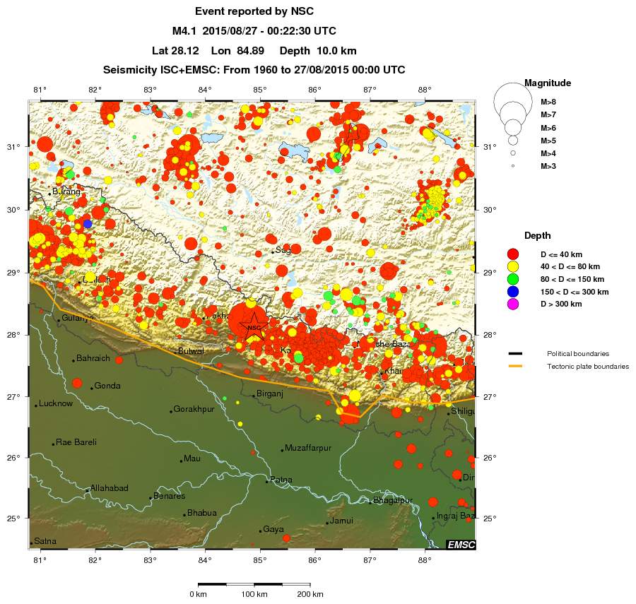 regional historical seismicity