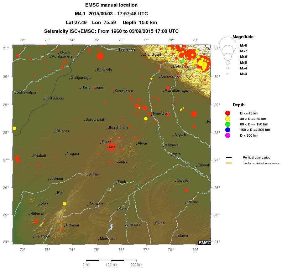 regional historical seismicity