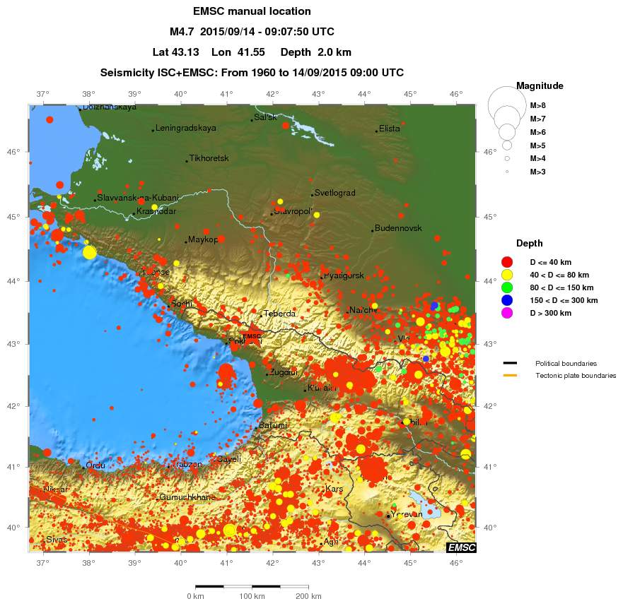 regional historical seismicity