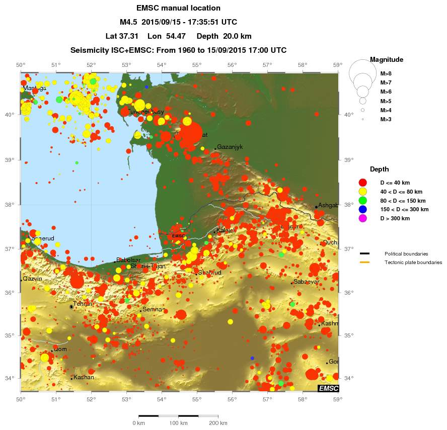 regional historical seismicity