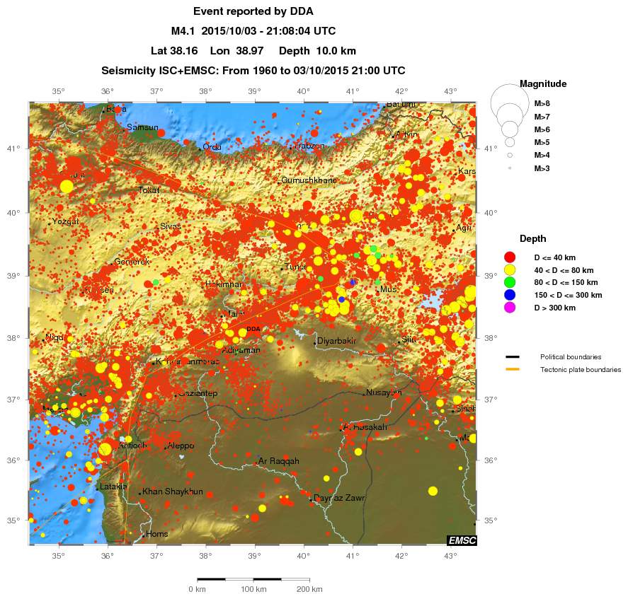 regional historical seismicity
