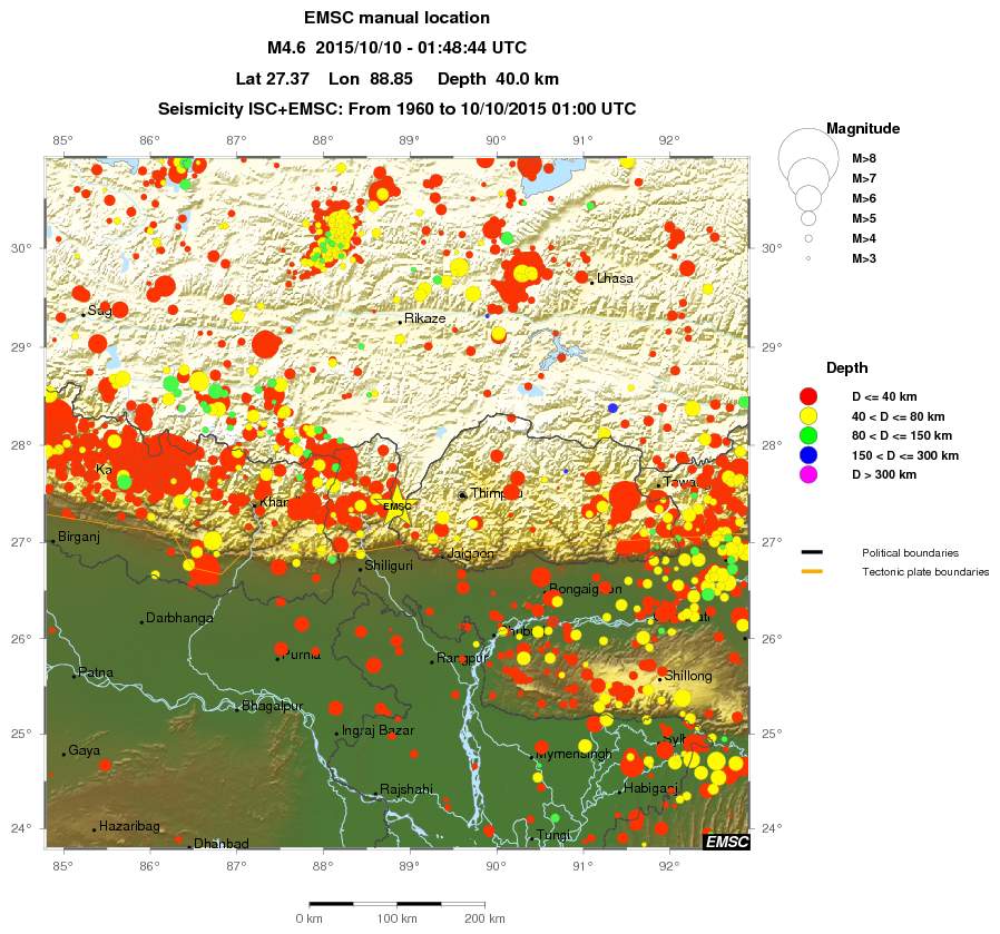 regional historical seismicity