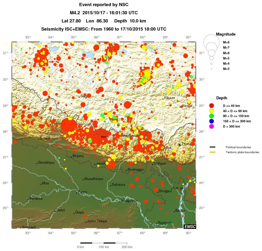 regional historical seismicity