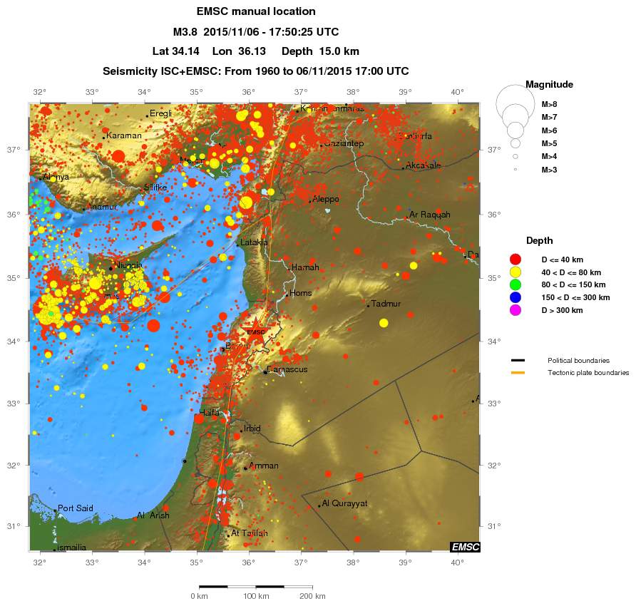 regional historical seismicity