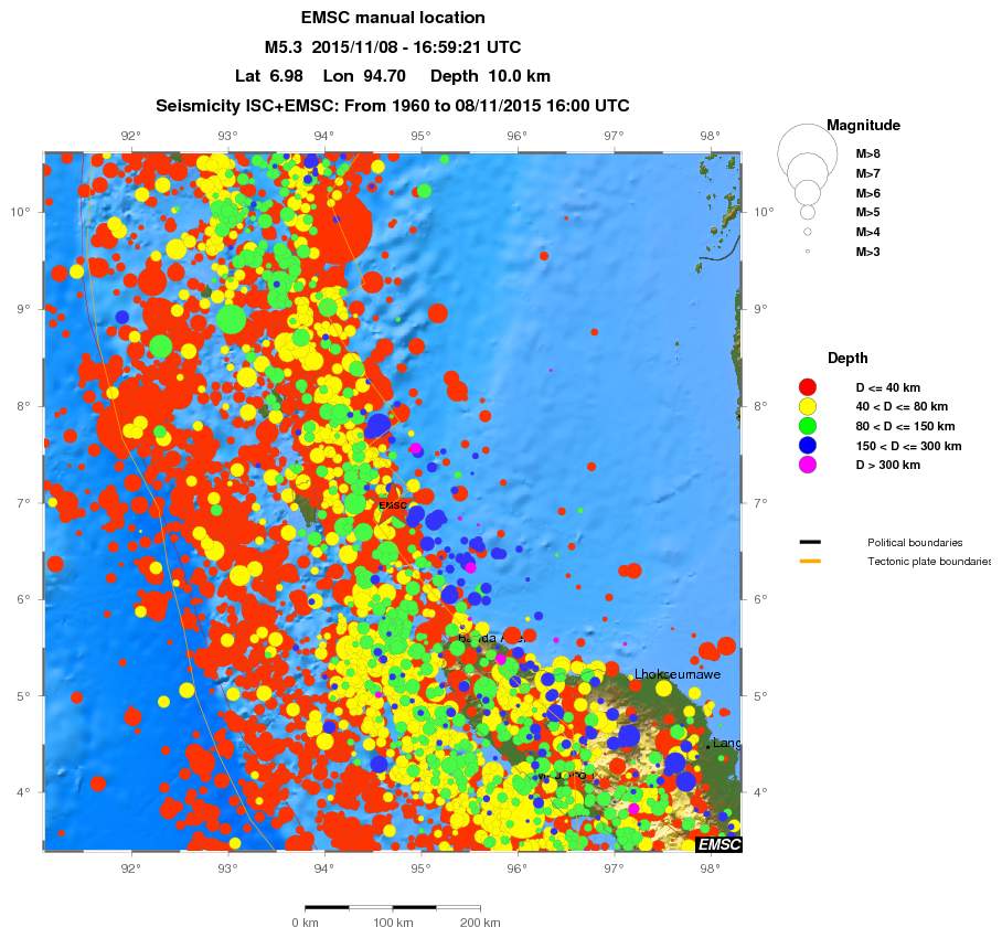 regional historical seismicity