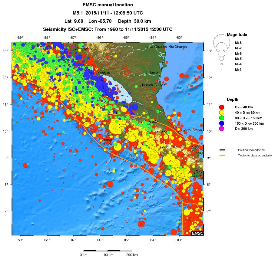 regional historical seismicity