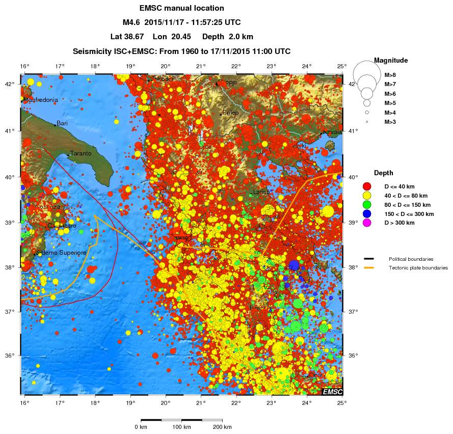 regional historical seismicity