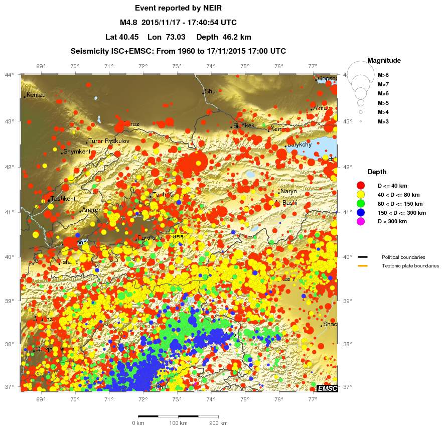 regional historical seismicity