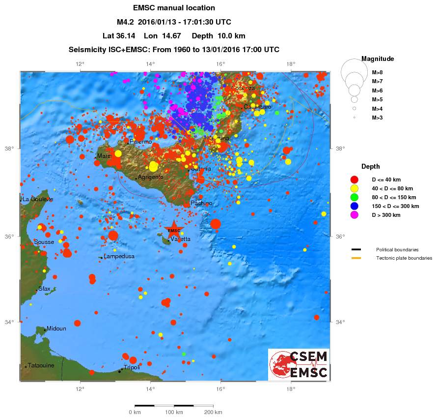 regional historical seismicity