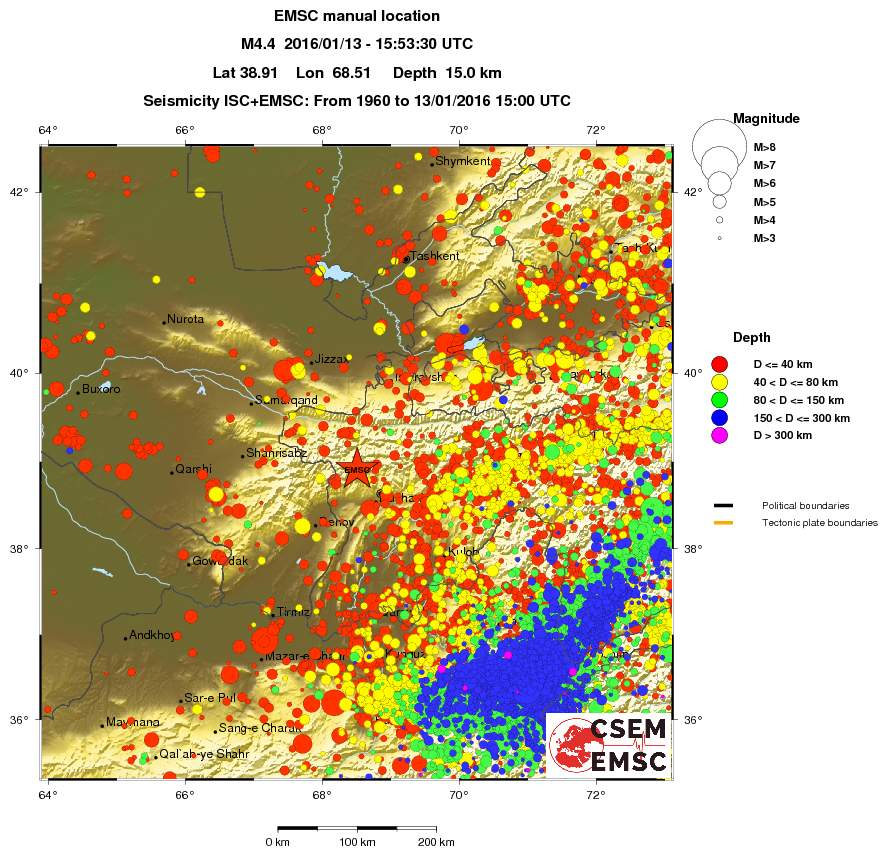 regional historical seismicity
