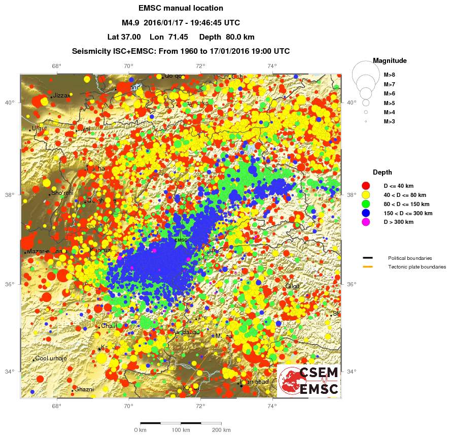 regional historical seismicity