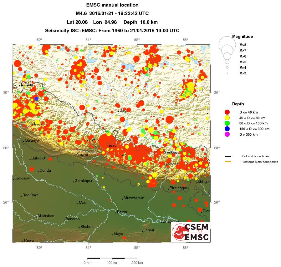 regional historical seismicity
