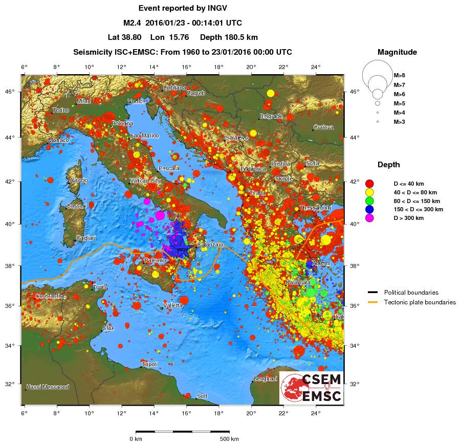 wide historical seismicity